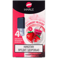 Картриджи inHALE 4 шт Strawberry milkshake 0.75 мл (совместимы с JUUL)